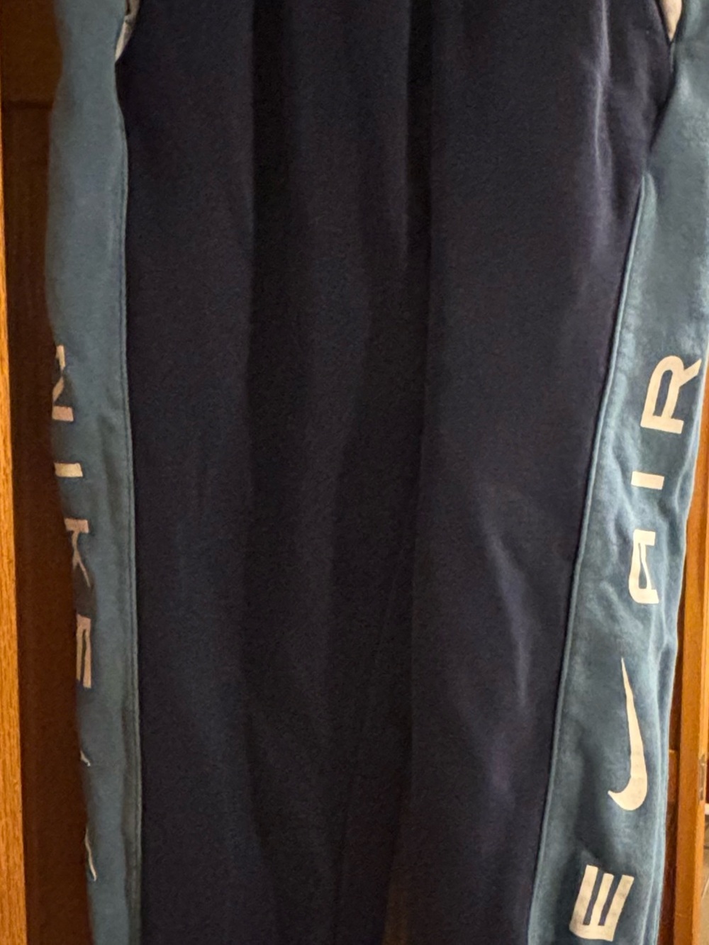 Nike Kids Navy Sweatpants with Light Blue Side Panels